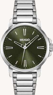 HUGO #SMOOTH (41mm) Green Dial / Stainless Steel Bracelet Watch - EX DISPLAY 1530442 - EX DISPLAY