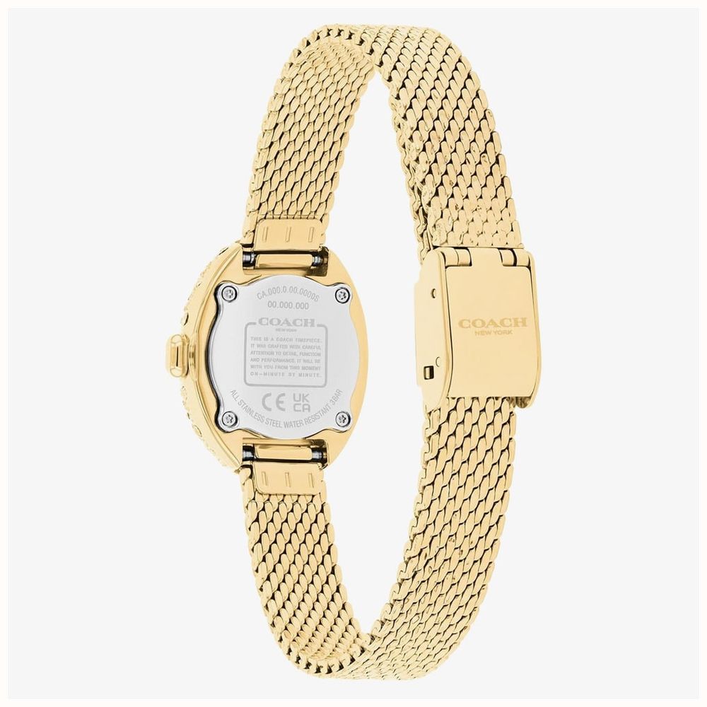 Coach Ladies Sammy Mother of Pearl Dial Crystal Oval Mesh Bracelet Watch 14504690 - alternate view 3