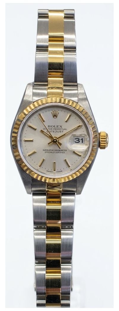 Pre-owned J63320 Rolex Datejust 26mm - White Dial / Two-Tone Watch
