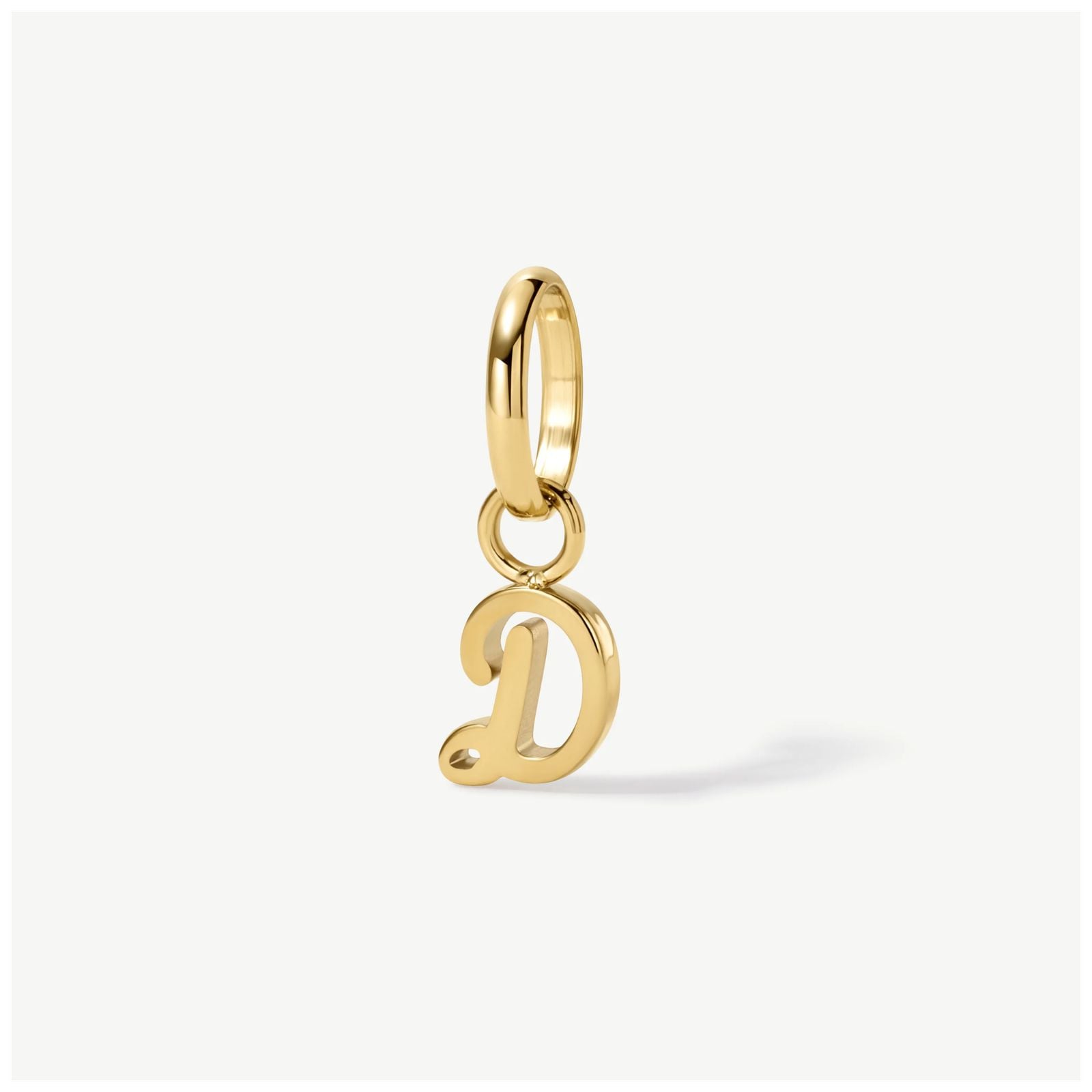 D.LOUISE CH-39-04 Gold Tone Mini Italic Initial Charm - D Jewellery