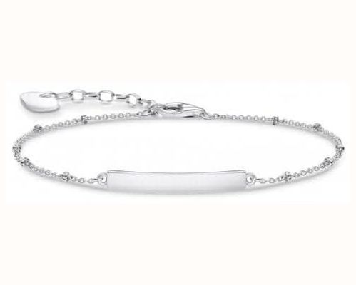 Thomas Sabo Silver Engravable Bracelet Classic bar with Dots A1975-001-21-L19V
