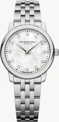 Raymond Weil Toccata Classic Quartz Diamond (24mm) Mother-of-Pearl Dial / Stainless Steel Bracelet 5024-ST-97081