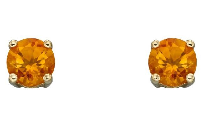Elements Gold GE2336 9ct Yellow Gold Citrine Cz November Jewellery