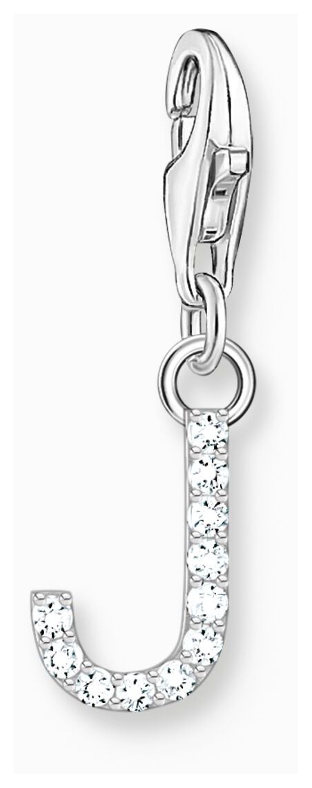 Thomas Sabo 1949-051-14 Charm Pendant Letter J With White Jewellery