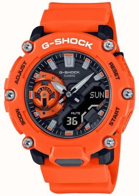 Casio G-Shock Carbon Core Guard Orange Watch EX-DISPLAY GA-2200M-4AER EX-DISPLAY
