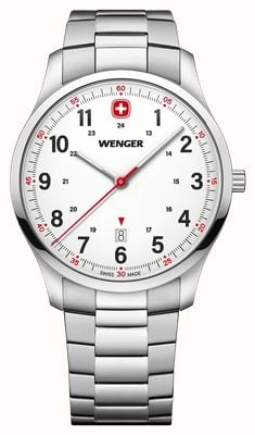 Wenger City Sport Quartz (42mm) Matte White Dial / Stainless Steel Bracelet 01.1441.133