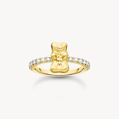 Thomas Sabo Gold-Plated Ring With HARIBO Goldbear And Zirconia TR2504-414-14-54