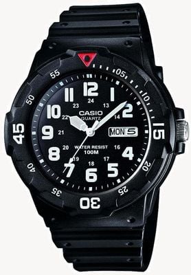 Casio Classic Day/Date (44.6mm) Black Dial / Black Resin MRW-200H-1BVES