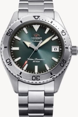 Orient Mako 40 Automatic (40mm) Green Sunray Dial / Stainless Steel Bracelet RA-AC0Q13E30B