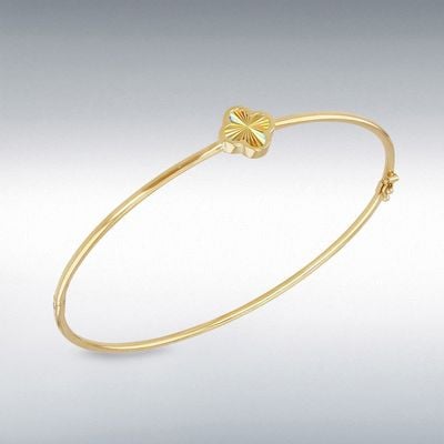 9CT RAINBOW CLOVER PETAL BANGLE 1.30.0401