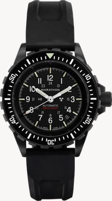 Marathon Anthracite Large (GSAR) Diver's Automatic (41mm) Black Dial / Black Rubber Strap WW194026BK-0130 WW194006BK-0130