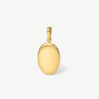 D.LOUISE Gold Tone elongated shapeOval Charm Pendant CH-58
