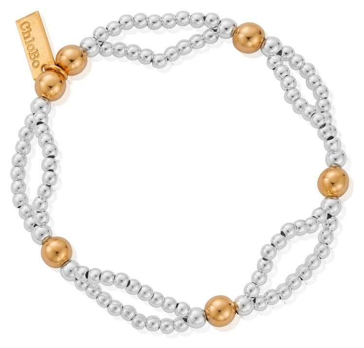 ChloBo GMBDCC Gold and Silver Entwined Bracelet Jewellery
