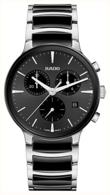 RADO Centrix Chronograph (41mm) Black Dial / Black High-Tech Ceramic & Stainless Steel Bracelet R30210152