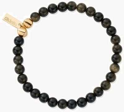ChloBo MEN'S GOLD GOLDEN OBSIDIAN BRACELET GBGOM