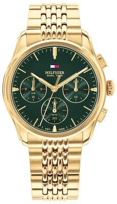 Tommy Hilfiger The Empire Gold Plated Green Dial Watch 1710814
