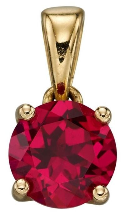 Elements Gold GP2194 9cgt Y/g Cz Ruby July Birthstone Jewellery