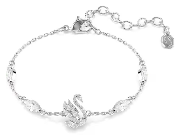 Swarovski 5758682 Swan bracelet, Mixed cuts, Swan, White, Jewellery