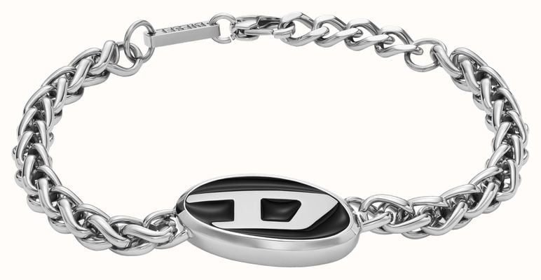 Diesel Oval D Logo Stainless Steel Bracelet DX1469040