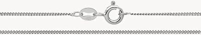 Treasure House Silver Fine Curb Lobster Clasp Chain 18" G1039RH/18