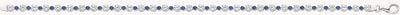 Silver CZ And Blue Tennis Braclet G2689BZ