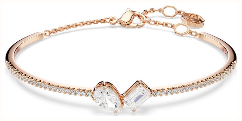 Swarovski Mesmera Bangle, Mixed Cuts, White, Rose Gold-tone Plated M 5734247