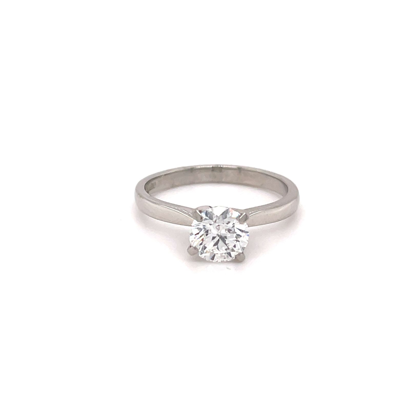GEMEX J11854 Platinum 1.00ct Rbc Diamond E Si2 Xxx N 4 Claw Jewellery