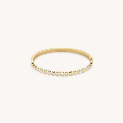 Rosefield Jewellery Bubble Crystal Bangle Gold Plated JBBCG-J1208
