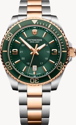 Victorinox Maverick Large (43mm) Green Dial / Two-Tone Stainless Steel Bracelet 242008