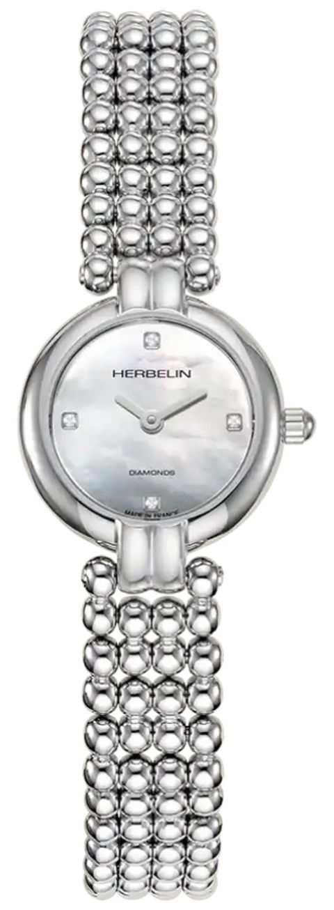Herbelin 17433B89 Ladies Perles Mini (21mm) White Mother-of- Watch