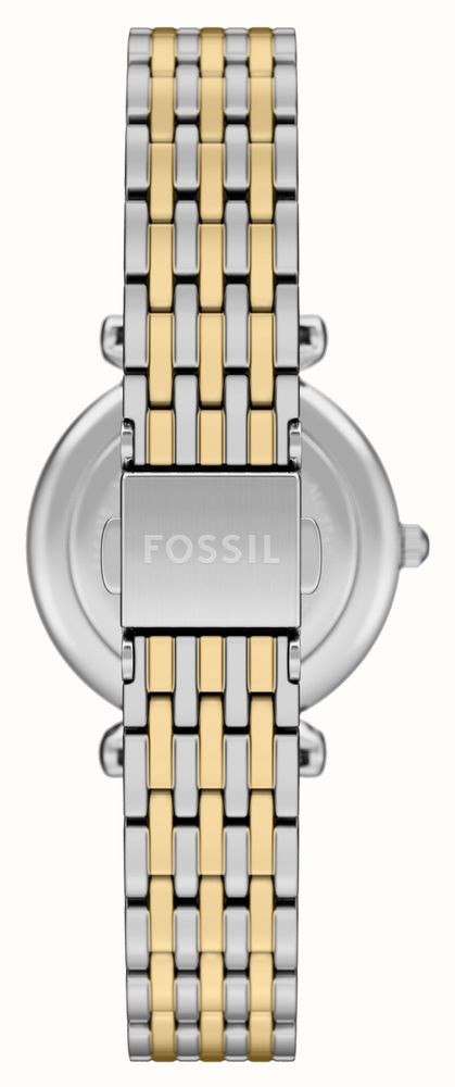 Fossil Women's Carlie (28mm) Blue Dial / Two-Tone Stainless Steel ...