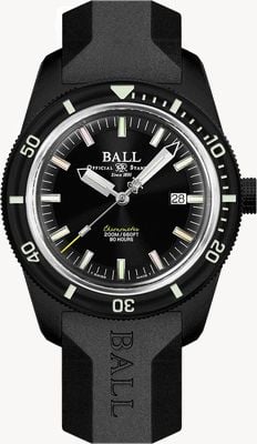 Ball Watch Company Engineer II Skindiver Heritage Chronometer Limited Edition (42mm) Black Dial / Black Rubber DD3208B-P2C-BK