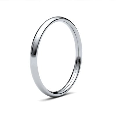 James Moore Wedding Rings | 9ct White Gold | 2mm | Medium | Traditional Court | AG_2LMC-9W
