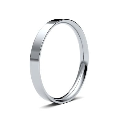 James Moore Wedding Ring  | 2.5mm | Light | Size Flat Court | AG_2.5LLE-9W AG_2.5LLE-9W