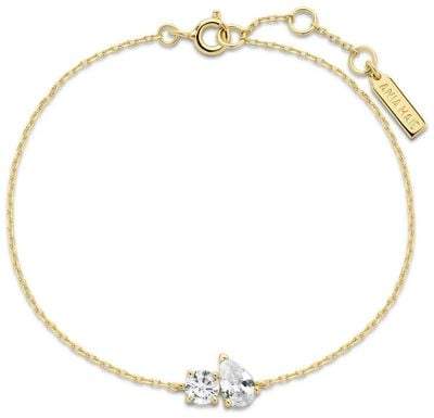 Ania Haie Gold Plated Silver Toi & Moi Bracelet B071-03G