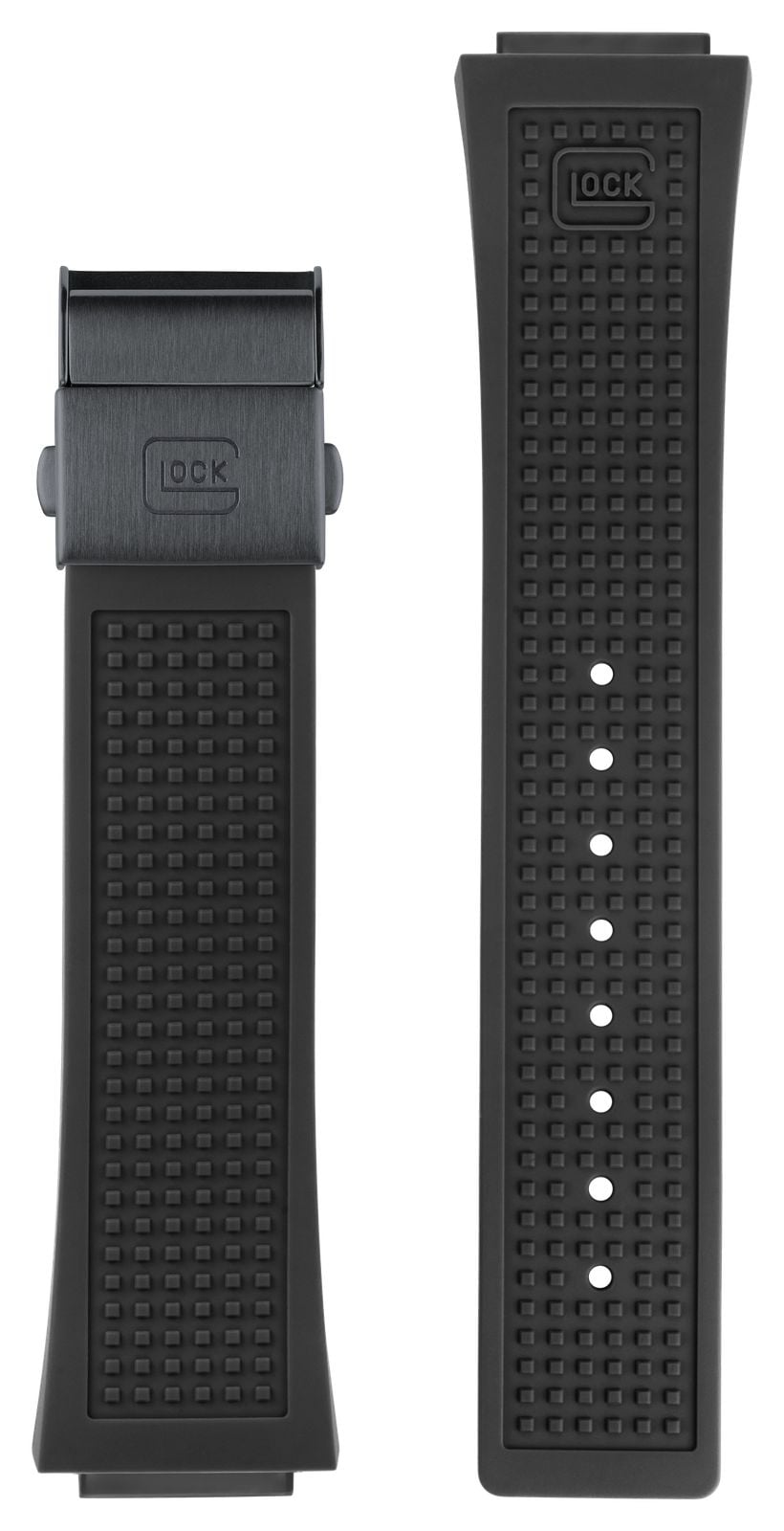GLOCK Precision GB-PU-BLACK-RTF-BC Black Silicone Strap Only Watch