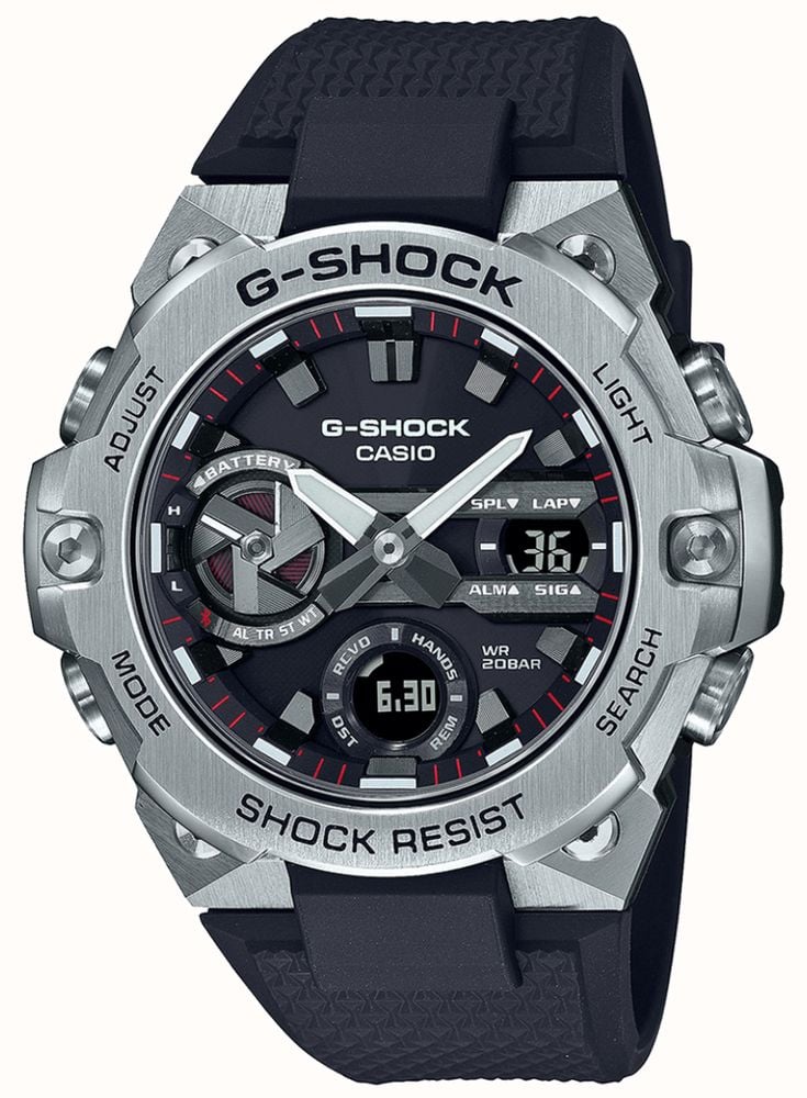 Casio G Shock G Steel Bluetooth Tough Solar Black Resin Strap GST B400 1AER