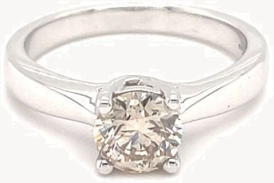 18k White Gold 1.02ct Solitaire Diamond Ring JM2409