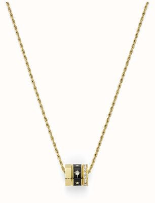 Olivia Burton Signature Black & Gold Plated Bead Charm Necklace 24100447