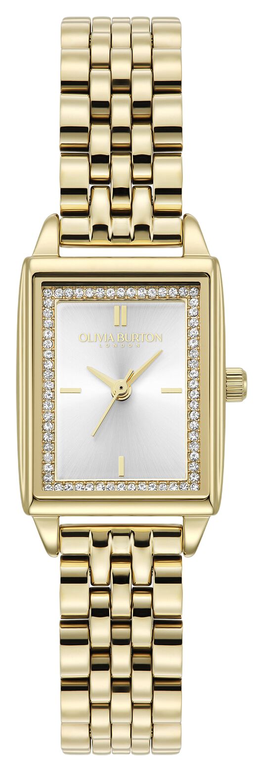 Olivia Burton Ladies Classic White Dial Gold Plated Stainless Steel Bracelet Watch 24000013