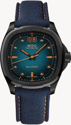 MIDO Multifort TV Big Date Automatic (40mm) Blue Gradient Dial / Blue Hybrid Leather Strap M0495263704100