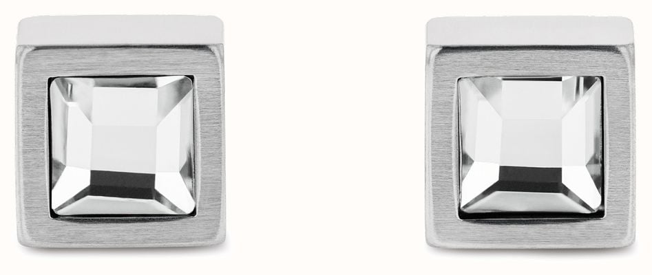 Calvin Klein Essentials Links Square-Shaped Crystal Stud Earrings 35100075