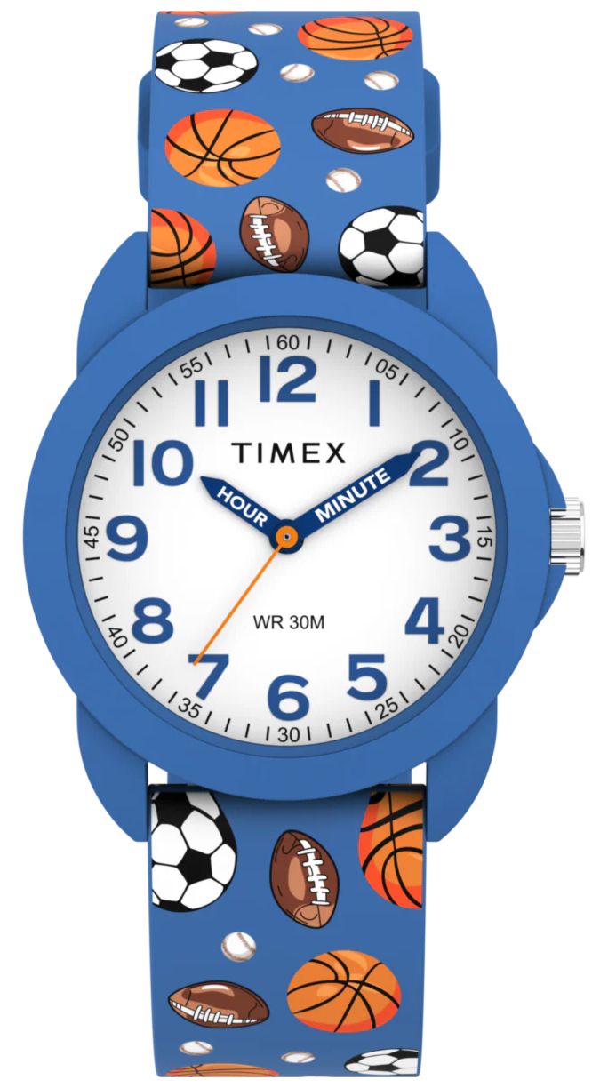 Timex TW2Y59900 Kids Time Teacher Sports (30mm) White Dial Watch