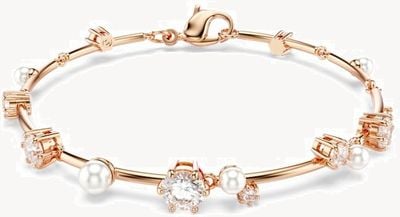 Swarovski Constella Tennis Bracelet, Crystal Pearls, white, 18K Rose Gold Plated 5729505