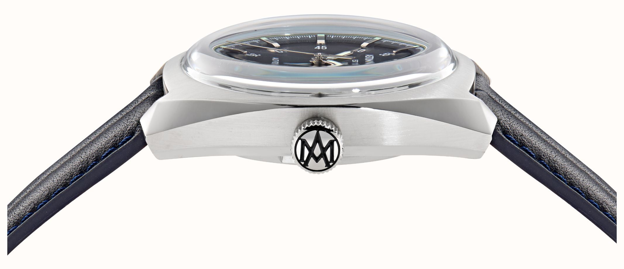 Aston Martin TS2 Timeless Automatic (41mm) Blue Sunray Dial / Blue Leather Strap MTTS2S604 - alternate view 3