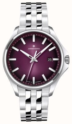 Junghans Meister S Quartz 35 (35mm) Voilet Gradient-Effect Lacquered Dial / Stainless Steel Bracelet 47/4532.44