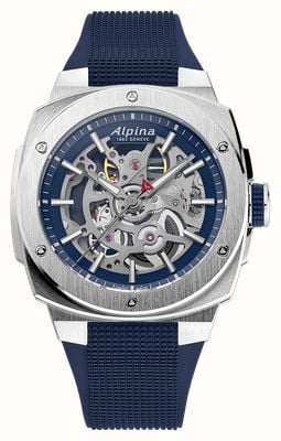 Alpina Extreme Skeleton Automatic (39mm) Blue Silver Skeleton Dial / Blue Rubber Strap AL-520NSKT3AE6