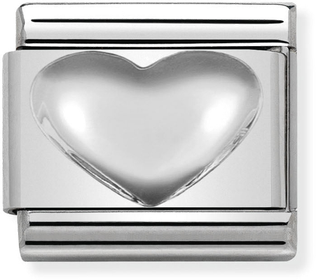 Nomination Classic Heart Sterling Silver & Steel Charm 330106/01