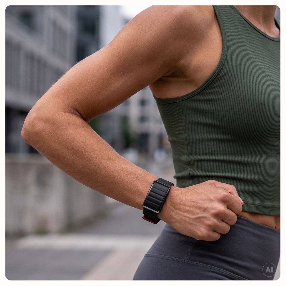Polar Loop Black Cherry Magnetic Silicone - Screen-Free Wearable Health Band & Fitness Tracker Watch 920121267 - alternate view 14