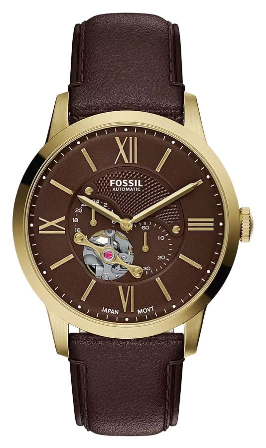 Fossil ME3286 Townsman 44 mm Automatic Brown Leather Watch